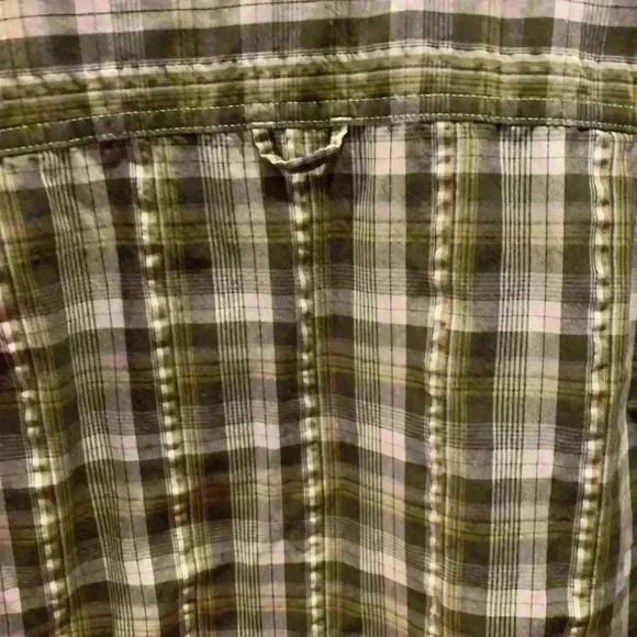 Craghoppers Casual Button Down Short Sleeve Shirt Green Plaid Men’s Large - Picture 3 of 9